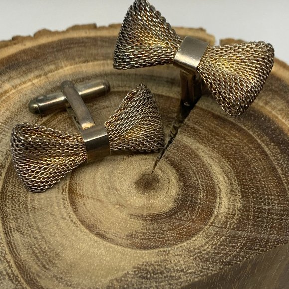 Vintage Bowtie Cuff Links - Picture 3 of 3